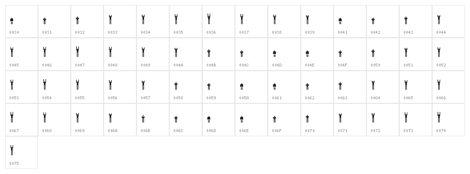 sports wave Regular Character Map