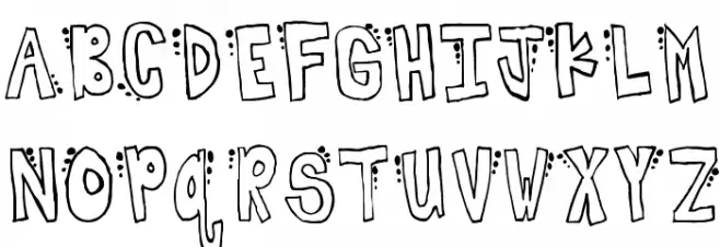 spotted dot Font UPPERCASE