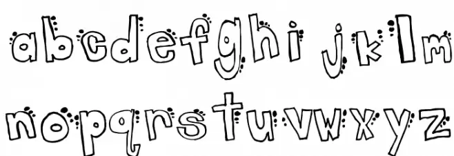 spotted dot Caratteri MINUSCOLO