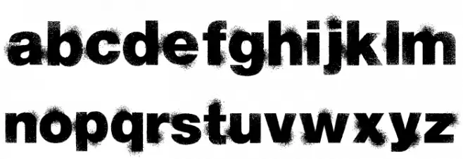 sprayvetica Caratteri MINUSCOLO