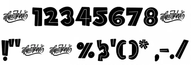 springloved inline Font OTHER CHARS