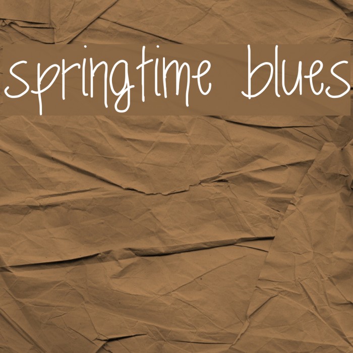 springtime blues Font examples