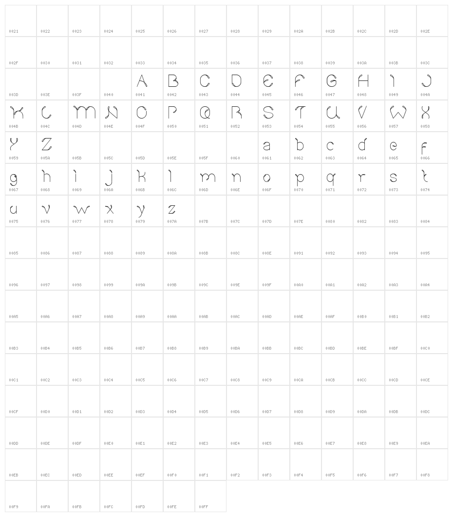 sprout and the Bean Character Map