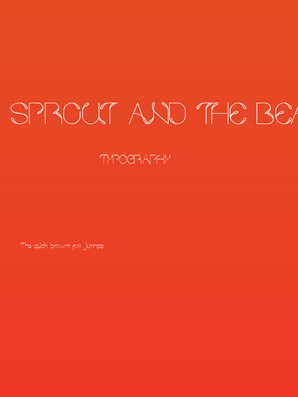 sprout and the Bean Poster