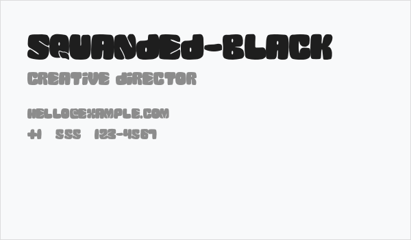 SQUANDED-Black Business Card