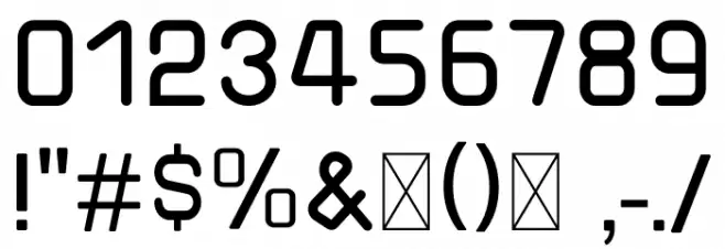 SQUARED2 Font OTHER CHARS