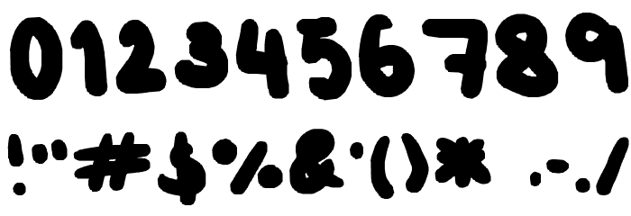 SQUISHED + FAT Font OTHER CHARS