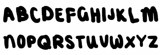 SQUISHED + FAT Schriftart Groß