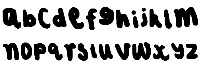 SQUISHED + FAT Font LOWERCASE