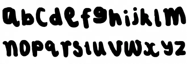 SQUISHED + FAT Font LOWERCASE