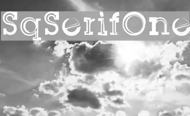 SqSerifOne Font examples