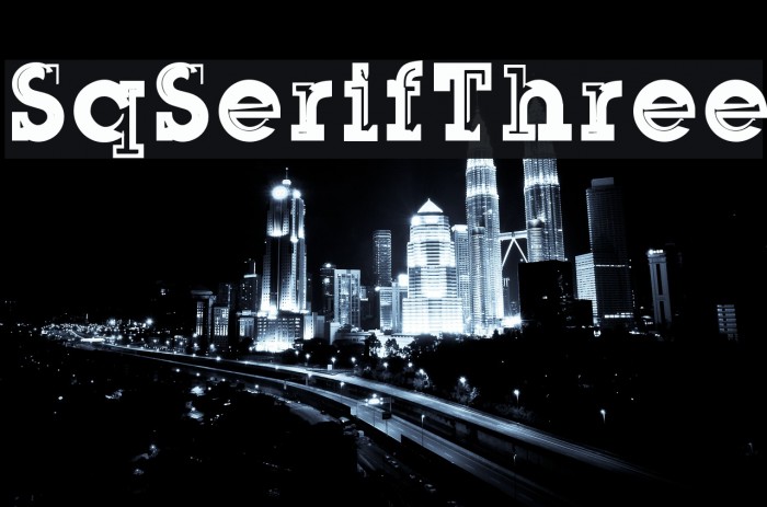 SqSerifThree Font examples
