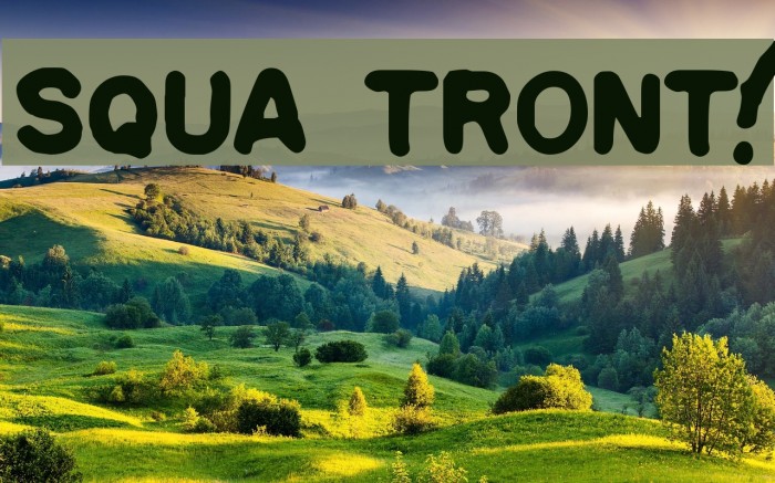 Squa Tront! Font examples