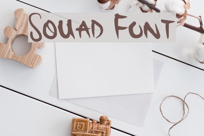 Squad Font Font examples