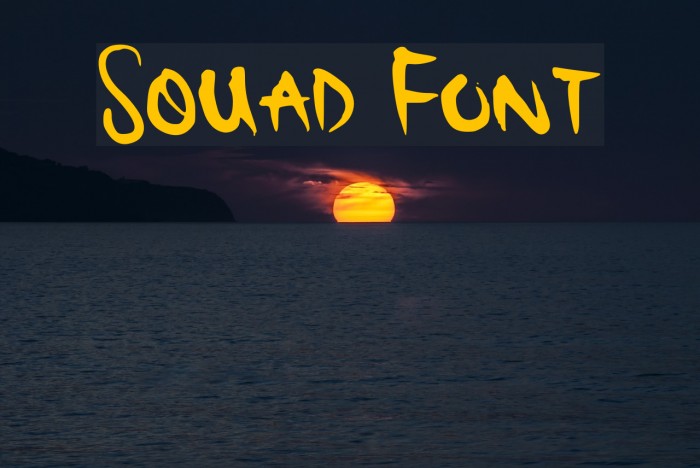 Squad Font Font examples