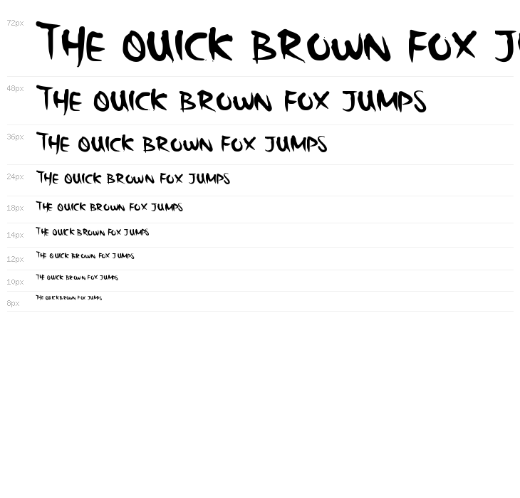 Squad Font Waterfall