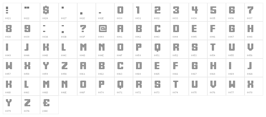 Squad Regular Character Map