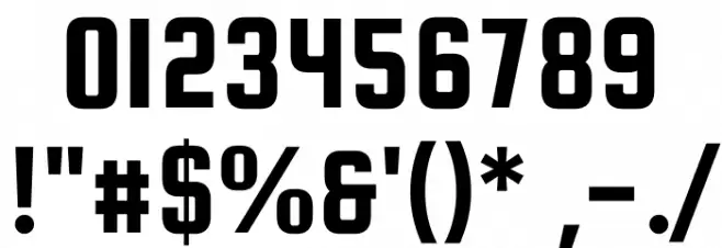 Squada One Шрифта ДРУГИЕ символов