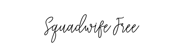 Squadwife Free  フリーフォントのダウンロード