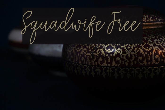 Squadwife Free Font examples