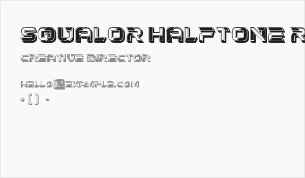 Squalor Halftone Regular Business Card