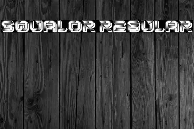 Squalor Regular Font examples