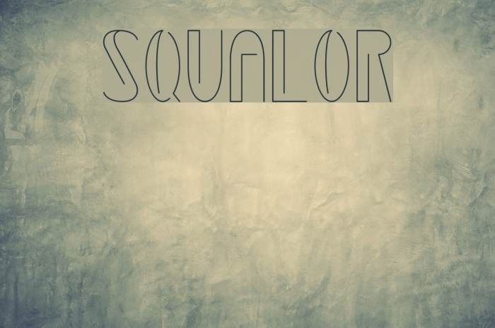 Squalor Font examples