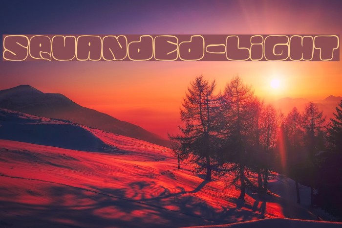 Squanded-Light フォント examples