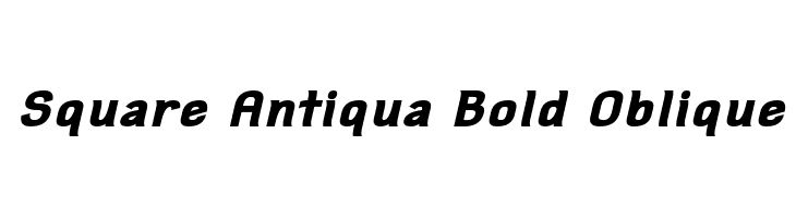 Square Antiqua Bold Oblique Font