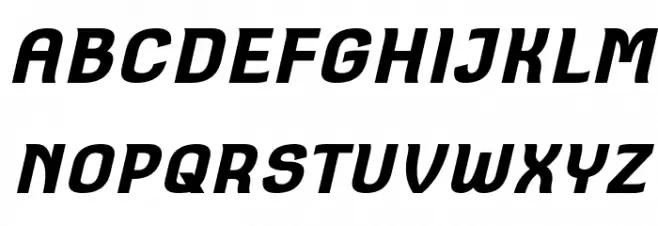 Square Antiqua Bold Oblique Schriftart Groß