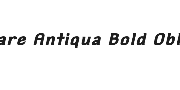 Square Antiqua Bold Oblique Logo