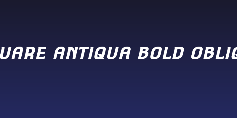 Square Antiqua Bold Oblique Social Header