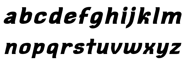 Square Antiqua Bold Oblique Font LOWERCASE