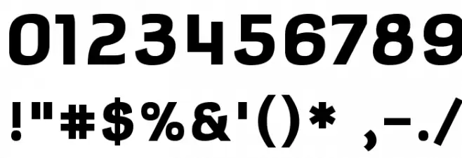 Square Antiqua Bold Font OTHER CHARS