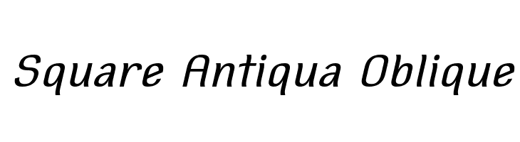 Square Antiqua Oblique Font