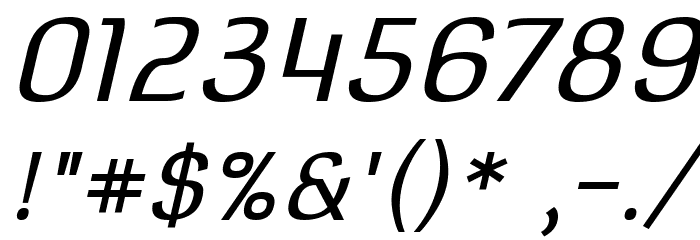 Square Antiqua Oblique Font OTHER CHARS