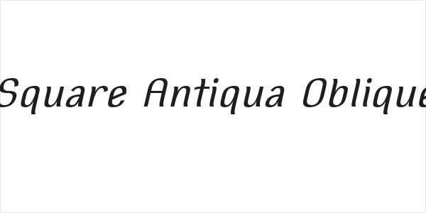 Square Antiqua Oblique Logo