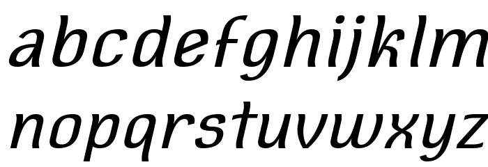 Square Antiqua Oblique Font LOWERCASE