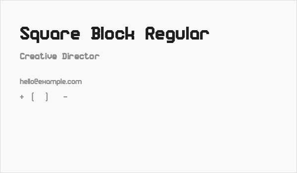 Square Block Regular Business Card