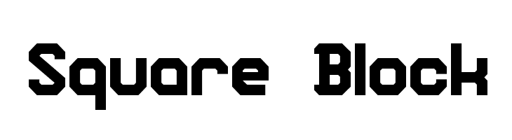 Square Block Font