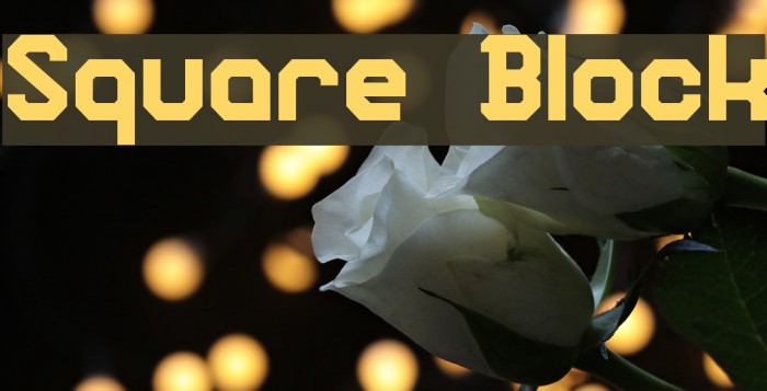 Square Block Font examples