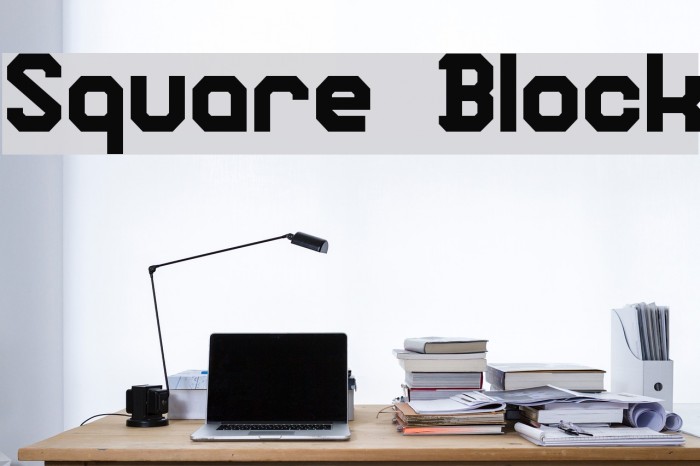 Square Block Font examples