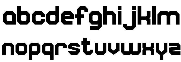 Square Block Font LOWERCASE