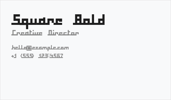 Square Bold Business Card