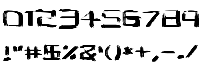 Square Brush Font OTHER CHARS