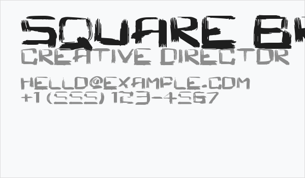 Square Brush Business Card