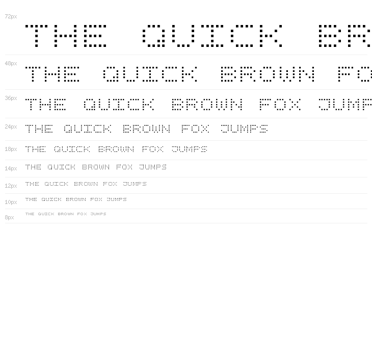 Square Dot Digital-7 Waterfall