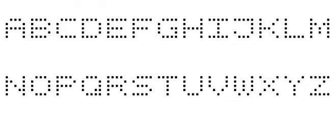 Square Dot Digital-7 Font LOWERCASE