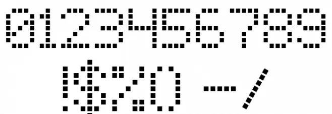 Square Dot-Matrix Font OTHER CHARS
