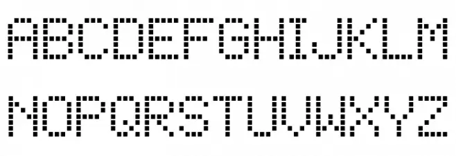 Square Dot-Matrix Polices MAJUSCULES